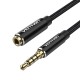 TRRS 3.5mm Male to 3.5mm Female Audio Extender 1.5m Vention BHCBG Black