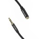 Vention TRRS 3.5mm kištukas - lizdas kabelis 1m - Juodas