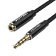 TRRS 3.5mm Male to 3.5mm Female Audio Extender 3m Vention BHCBI Black