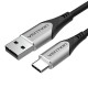 USB 2.0 A į USB-C 3A kabelio ventiliacija CODHF 1 m pilka