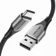 USB 2.0 A į USB-C 3A kabelio ventiliacija CODHF 1 m pilka