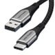 USB 2.0 A į USB-C 3A kabelio ventiliacija CODHH 2m pilka