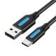 USB 2.0 A į USB-C 3A kabelio ventiliacija COKBH 2m Black