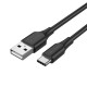 USB 2.0 A į USB-C 3A kabelio ventiliacija CTHBI 3m Black