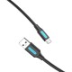 USB 2.0 A iki Micro-B 3A laidas 0.25 m Ventiliacija COLBC juoda