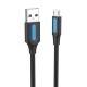 USB 2.0 A iki Micro-B 3A laidas 1.5 m Ventiliacija COLBG juoda