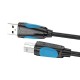 USB 2.0 A male to USB-B male printer cable Vention VAS-A16-B150 1.5m Black PVC