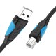 USB 2.0 A male to USB-B male printer cable Vention VAS-A16-B150 1.5m Black PVC