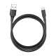 USB 2.0 Male to Micro-B Male 2A 1m Vention CTIBF (black)