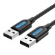 Vention USB 2.0 kabelis 0.25m PVC - Juodas