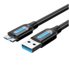 USB 3.0 A male to USB-B male cable Vention COOBH 2m Black PVC