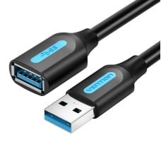 USB 3.0 kištukinis ilginamasis kabelis Ventiliacija CBHBF 1m Juodas PVC