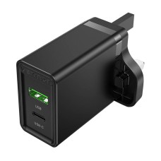 USB(A+C) sieninio įkroviklio anga FBBB0-UK (18W/20W) JK juoda