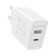 USB(A+C) Wall Charger Vention FBBW0-EU (18W/20W) White