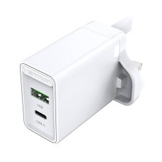 USB(A+C) sieninio įkroviklio ventiliacijos anga FBBW0-UK (18W/20W) UK Balta