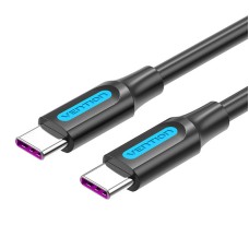 USB-C 2.0 to USB-C 5A Cable Vention COTBG 1.5m Black PVC