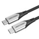 USB-C į USB-C 60 W laidas Ventiliacija TAAHD 0.5 m (pilka)