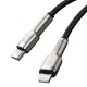Baseus Cafule USB-C - Lightning laidas PD 20W 0.25m - Juodas
