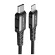 USB-C laidas į Lightning Acefast C1-01, 1.2 m (juodas)