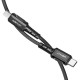 USB-C laidas į Lightning Acefast C1-01, 1.2 m (juodas)