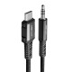 USB-C laidas su mini lizdu 3.5 mm Acefast C1-08 1.2 m (juodas)