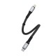 USB-C prie Lightning Dudao 20 W PD 0.23 m kabelis (juodas)