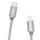 USB-C prie Lightning kabelis Dudao L5Pro PD 45W, 1m (pilkas)