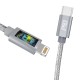 USB-C prie Lightning kabelis Dudao L5Pro PD 45W, 1m (pilkas)