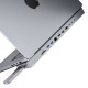 USB-C prijungimo stotis / šakotuvas, skirtas MacBook Pro 13" / 14" INVZI MagHub 12in2 su SSD dėklu (pilkas)