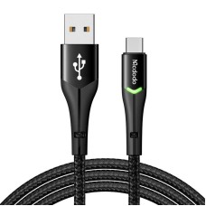 USB to USB-C Mcdodo Magnificence CA-7960 LED cable, 1m (black)