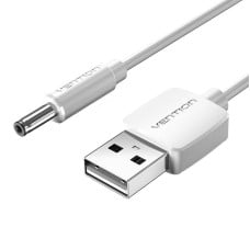 USB to 3.5mm Barrel Jack 5V DC Power Cable 1.5m Vention CEXWG (white)