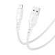 USB - Lightning cable VFAN Colorful X12 3A 1m - White