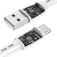 Vipfan USB - USB-C kabelis Racing X05 3A 3m - Baltas