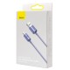 Baseus Crystal Shine cable USB - Lightning 2.4A 2m - Purple