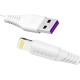 USB kabelis Lightning Dudao L2L 5A, 2m (baltas)