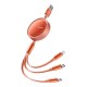 Cable USB Mcdodo CA-7252 3in1 retractable 1.2m (orange)