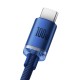 Baseus Crystal Shine cable USB - USB-C 100W 2m blue