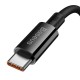 USB laidas per USB-C Baseus Superior 100W 1.5m (juodas)