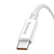 Cable USB do USB-C Baseus Superior 100W 2m (white)