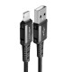 USB laidas prie Lightning Acefast C1-02, 1.2 m (czarny)