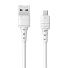 USB Micro Remax Zeron laidas, 1m, 2.4A (baltas)