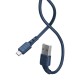 USB Micro Remax Zeron laidas, 1m, 2.4A (mėlynas)