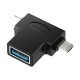 USB to USB-C and Micro USB OTG Adapter Vention CDIB0