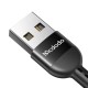 USB spyruoklinis kabelis prie USB-C Mcdodo Omega CA-6420 1.8 m (juodas)