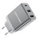 Vention FJAH0-EU USB(C+A)+HDMI GaN tinklo įkroviklis (60W/5W/4K@60Hz) (pilkas)