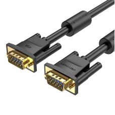 VGA(3+6) Male to Male Cable with Ferrite Cores 3m Vention DAEBI (Black)