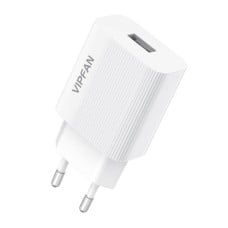 Vipfan E01 Fali töltő, 1x USB, 2.4A (baltas)