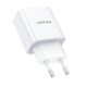 Sieninis įkroviklis VFAN E04 USB-C 20W QC 3.0 + Lightning kabelis - Baltas