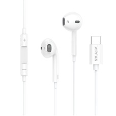 Vipfan M14 laidas ausinė, USB-C, 1.1 m (balta)