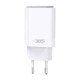 XO L90B Wall Charger, USB-C, PD 20W + QC 3.0 18W (White)